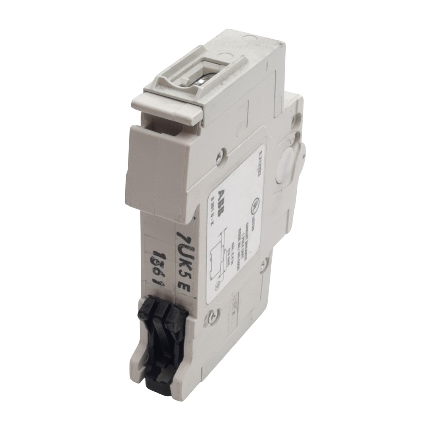 Used ABB S201U-K5A Circuit Breaker 1-Pole, 5A 240VAC, K-Curve, DIN Rail Mount