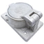 Used Hubbell HBL7382 Twist-Lock Receptacle Plate, Cast Aluminum w/ Lift Cover, 50 A