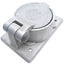Used Hubbell HBL7382 Twist-Lock Receptacle Plate, Cast Aluminum w/ Lift Cover, 50 A