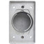 Used Hubbell HBL7382 Twist-Lock Receptacle Plate, Cast Aluminum w/ Lift Cover, 50 A