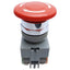 Used Idec AVW000 Emergency Stop Push-Twist Button, ø22mm, 1NO - 1NC, 10A 600V AC