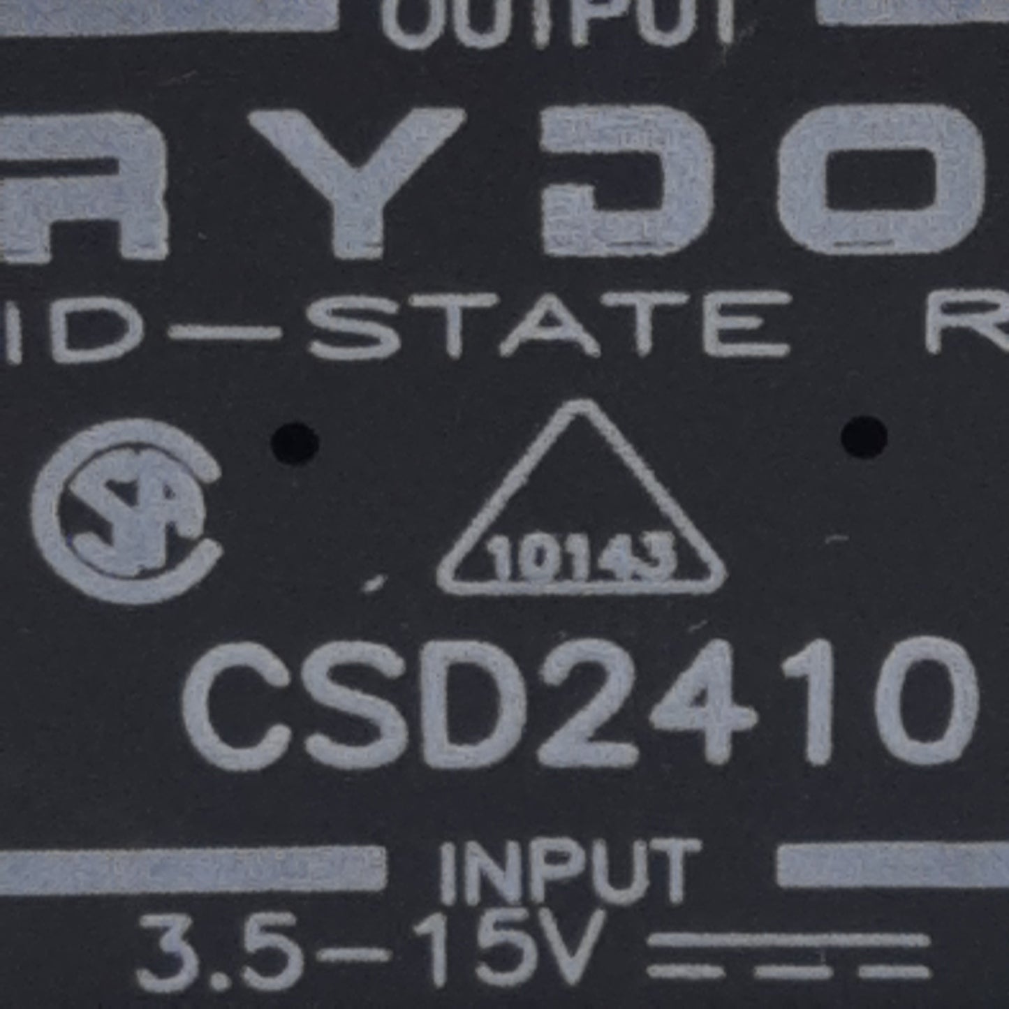 Used Lot of 2 Crydom CSD2410 Solid-State Relay, SPST-NO, 3.5-15VDC In, 10A 240VAC Out