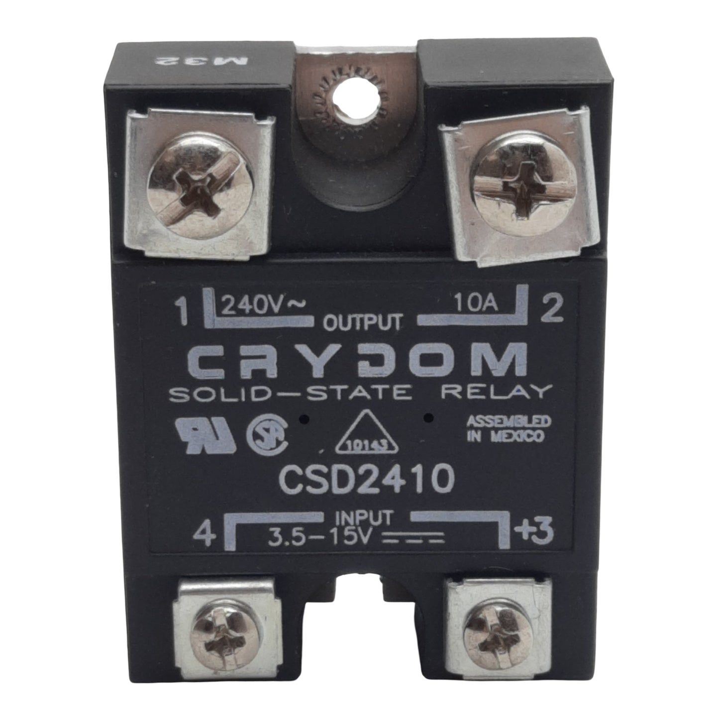 Used Lot of 2 Crydom CSD2410 Solid-State Relay, SPST-NO, 3.5-15VDC In, 10A 240VAC Out