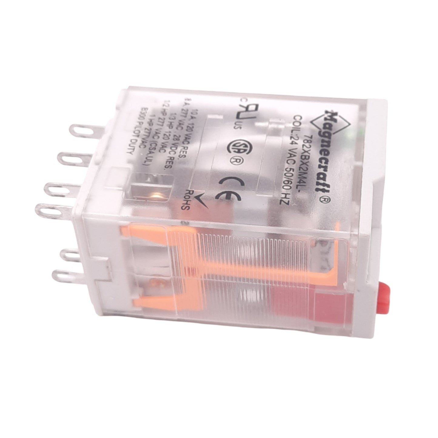 New Schneider Electric 782XBX2M4L-24A Relay, 8-Pin, 277VAC/28VDC 8A, 24VAC Coil