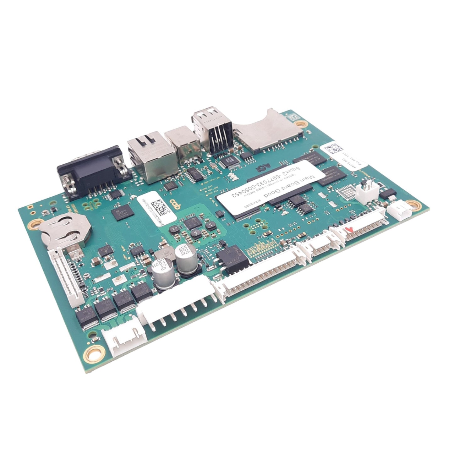 Used CAB 5551163 I.02 Circuit Board for CAB ER2/SQUIX Printers, RJ45, USB, DB9F