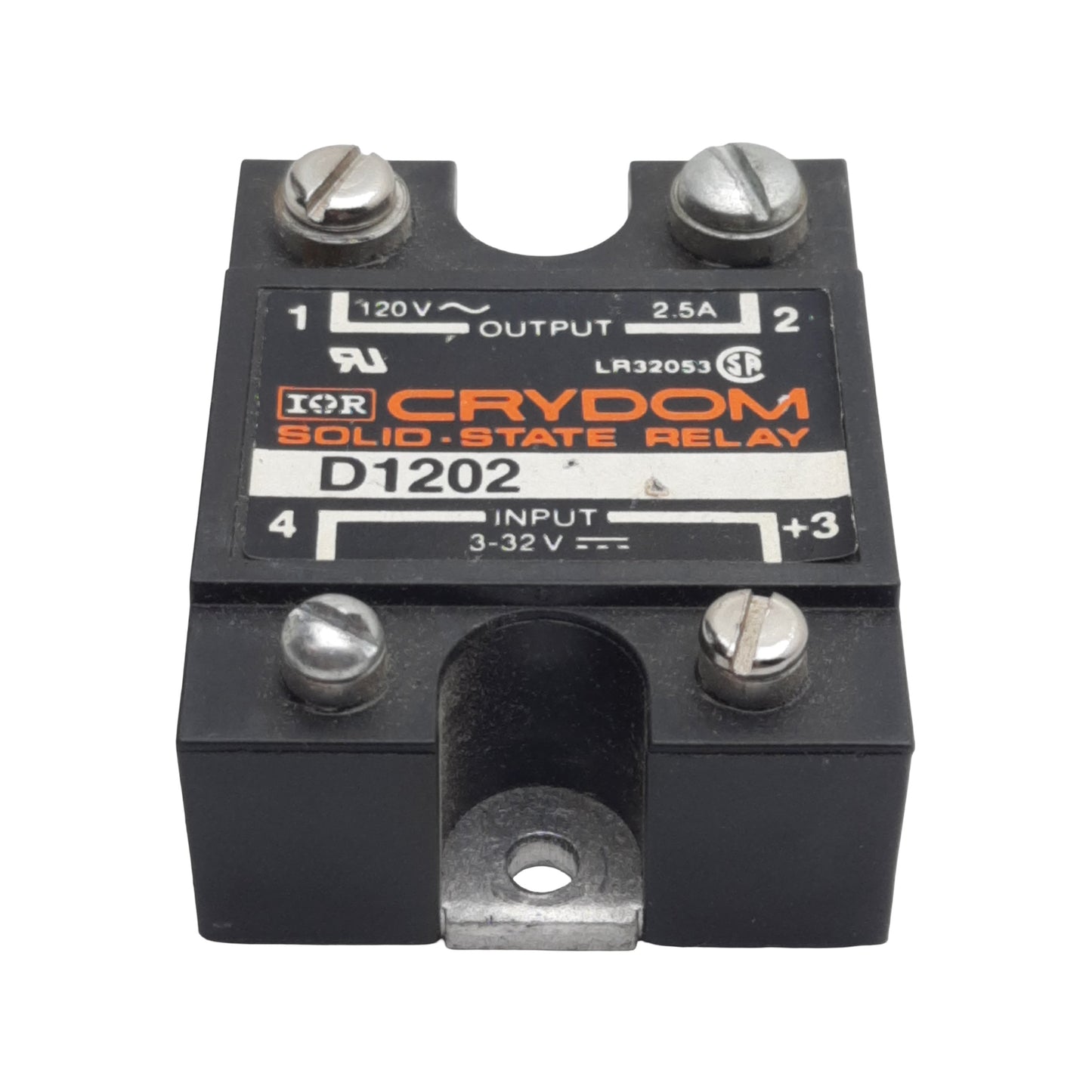 Used Crydom D1202 Hockey Puck Solid-State Relay, SPST-NO, 3-32VDC In, 2.5A 120VAC Out