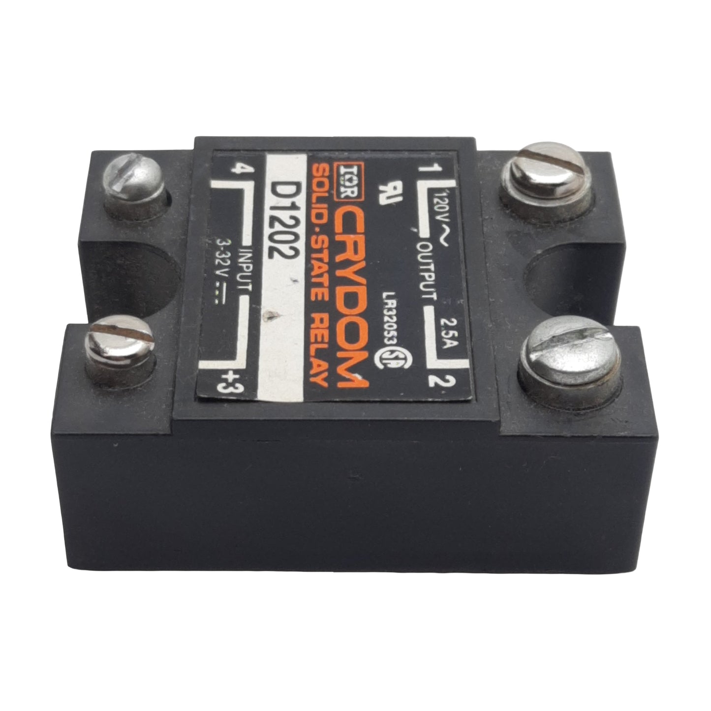 Used Crydom D1202 Hockey Puck Solid-State Relay, SPST-NO, 3-32VDC In, 2.5A 120VAC Out