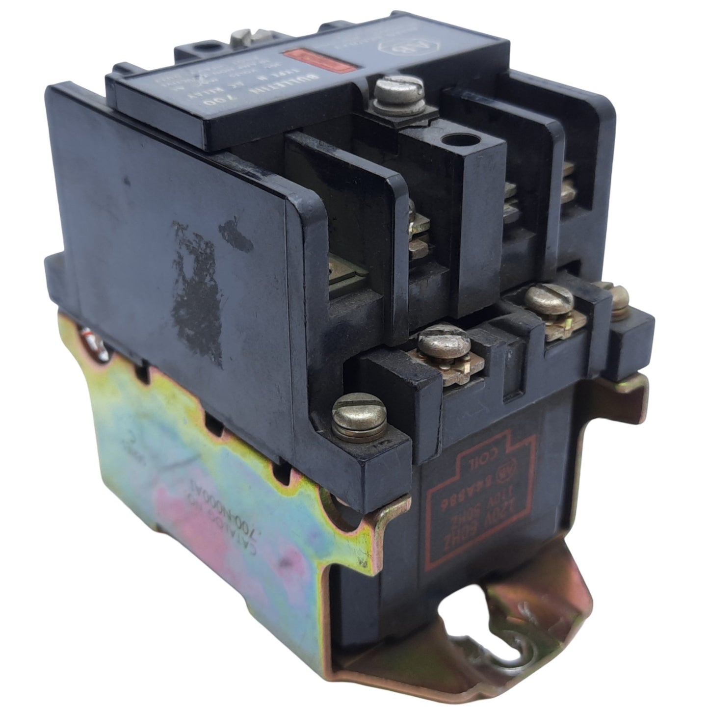 Used Allen Bradley 700-N000A1 Control Relay, 4-Poles, 10A 300V AC, Coil 110/120V AC