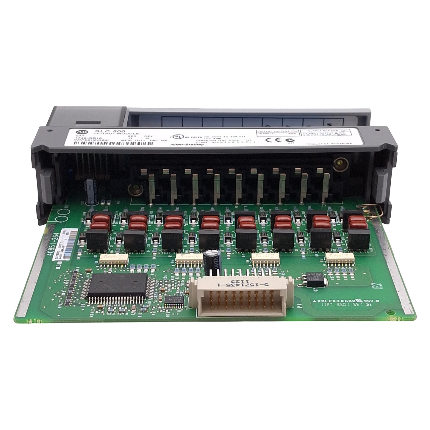 Used Allen Bradley 1746-OB16 Ser D Rev B SLC500 PLC Output Module 16-Output, 10-50VDC