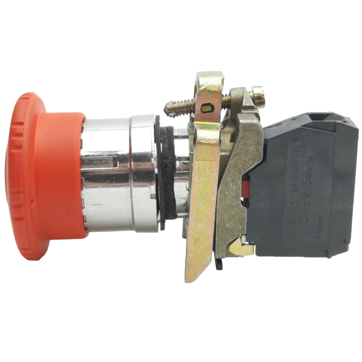 Used Schneider Electric XB4BS8442 E-Stop Twist to Release Button ø22mm, 1NC, 600V 10A
