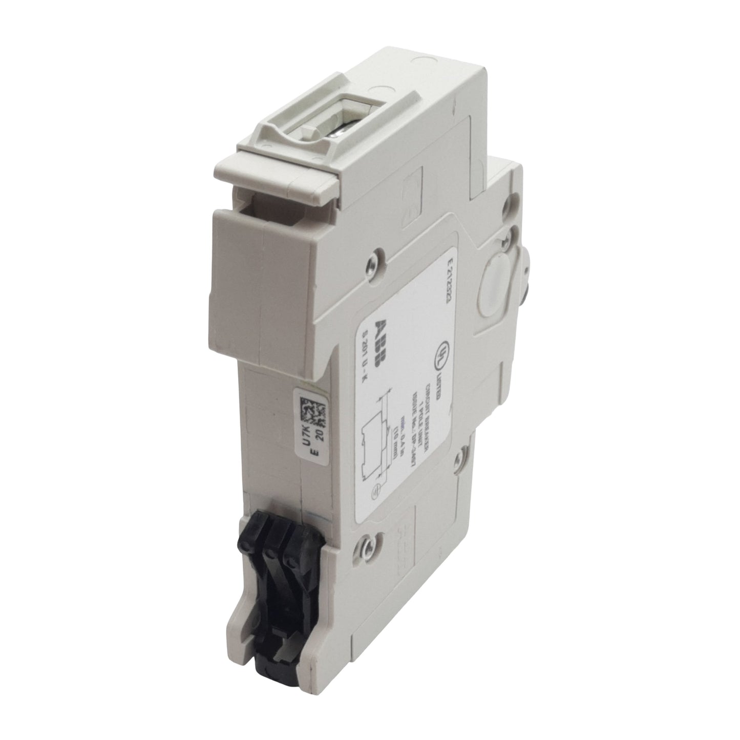 Used ABB S201U-K20 Circuit Breaker, 1-Pole, 20A 240VAC, K-Curve, DIN Rail