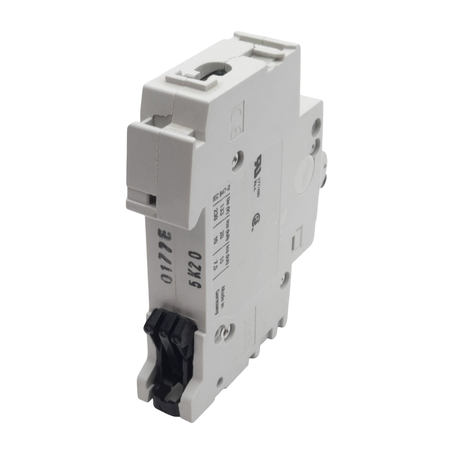 Used ABB S201-K20 Circuit Breaker, 1-Pole, 20A 230/400VAC, K-Curve, DIN Rail