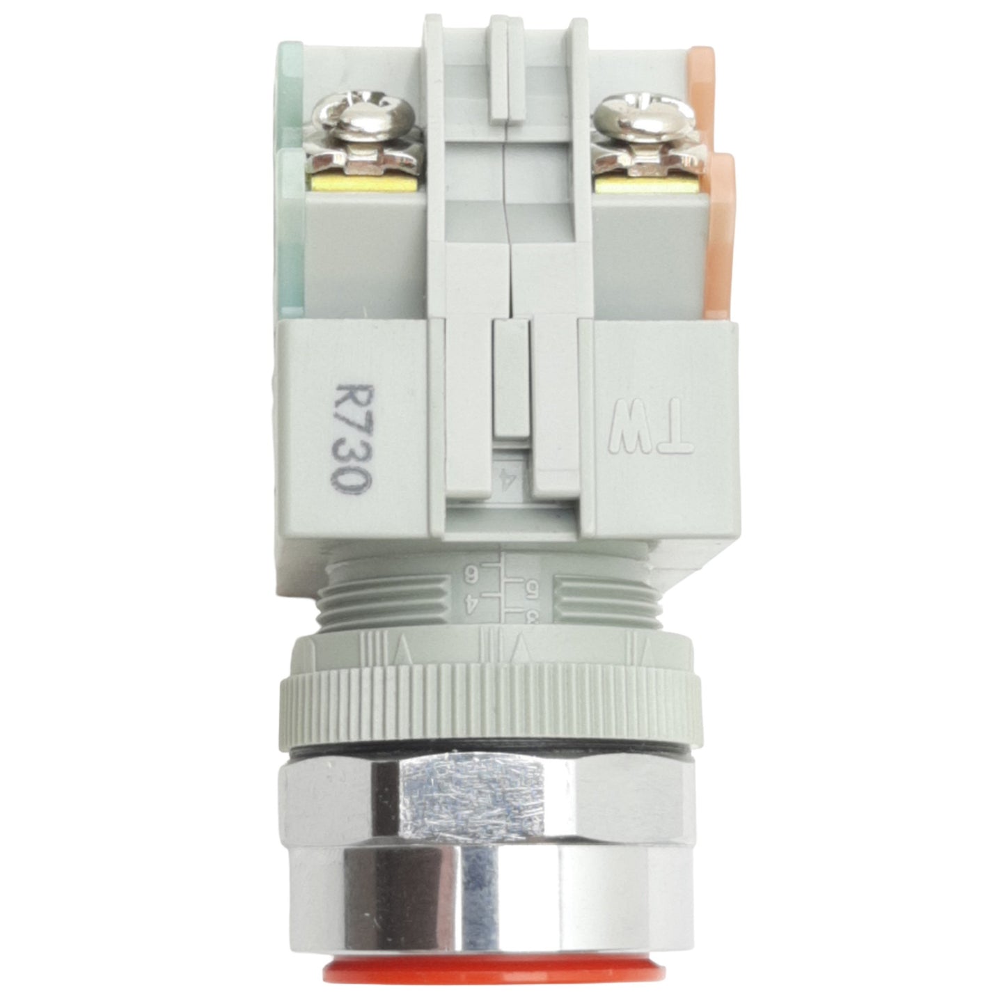 Used IDEC ABW111-R Red Momentary Push Button ø22mm Size, 1NO+1NC Contact, 600V, 10A