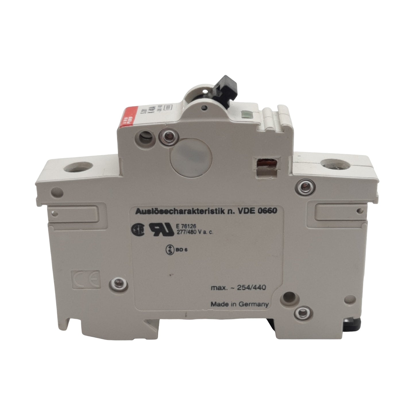 Used ABB S281-K40 Circuit Breaker, 1-Pole, 40A 230/400VAC, K-Curve, DIN Rail