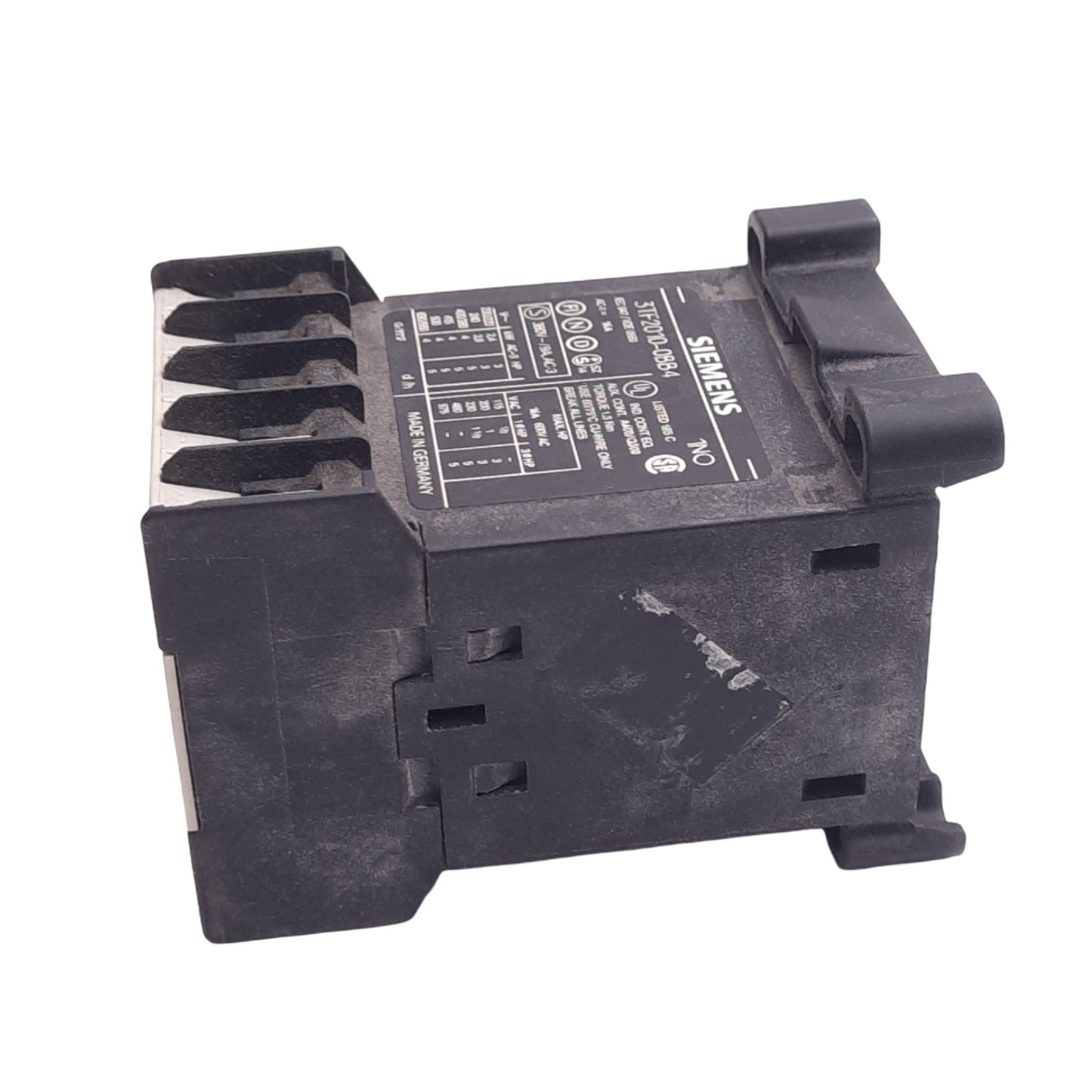 Used Siemens 3TF2010-0BB4 Contactor, 3-Pole + 1NO Aux, 3-Phase 4kW Max, 24VDC Coil