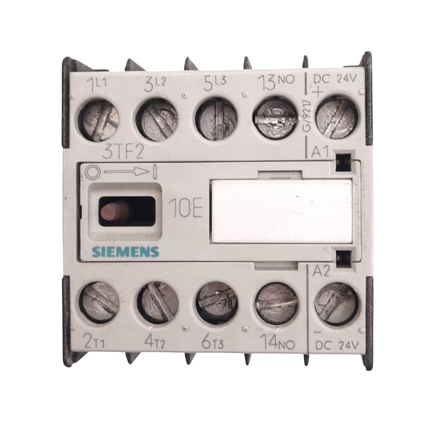 Used Siemens 3TF2010-0BB4 Contactor, 3-Pole + 1NO Aux, 3-Phase 4kW Max, 24VDC Coil