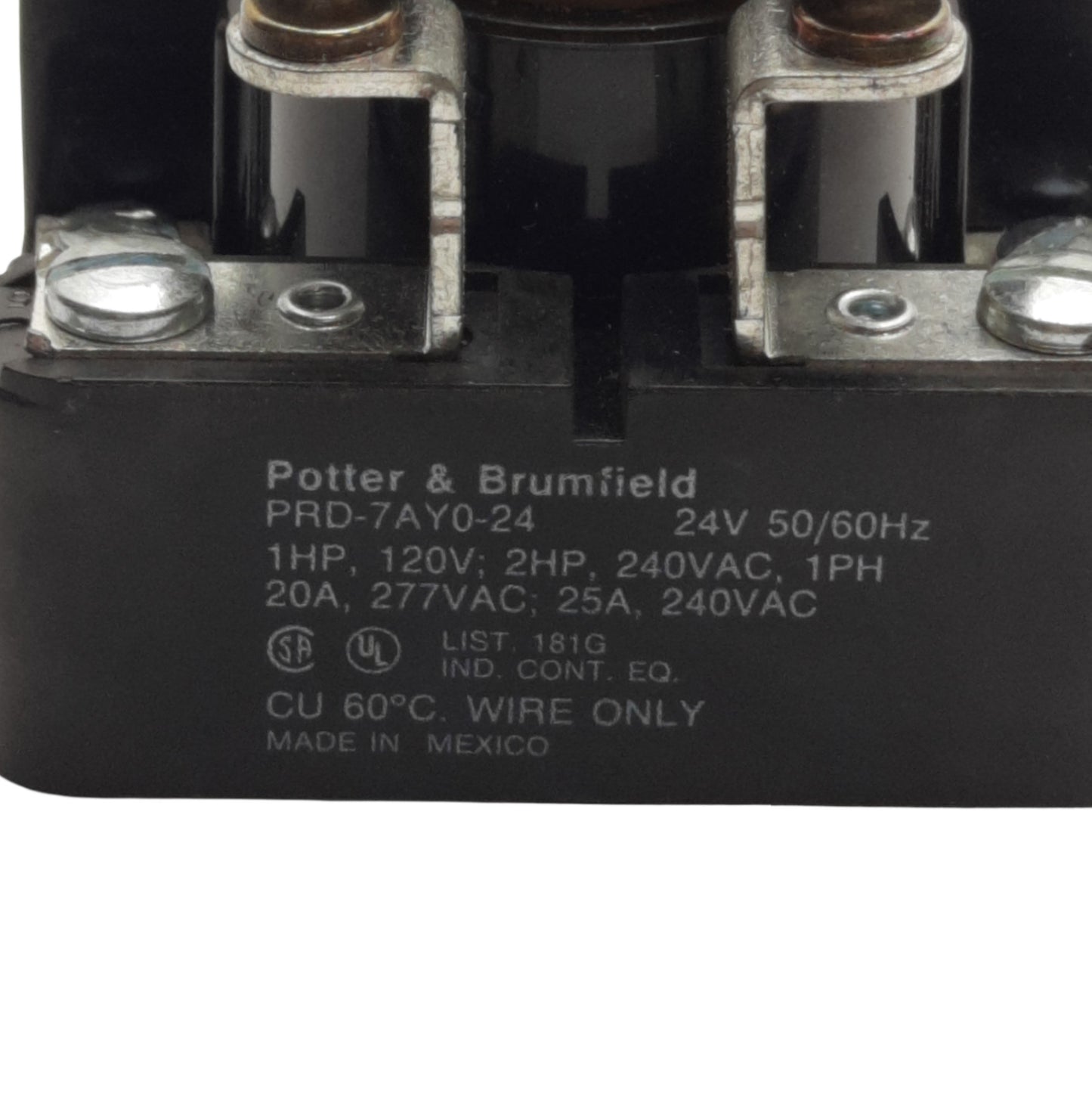 Used Potter & Brumfield PRD-7AY0-24 Electro-Mechanical Power Relay, Coil: 24V 50/60Hz