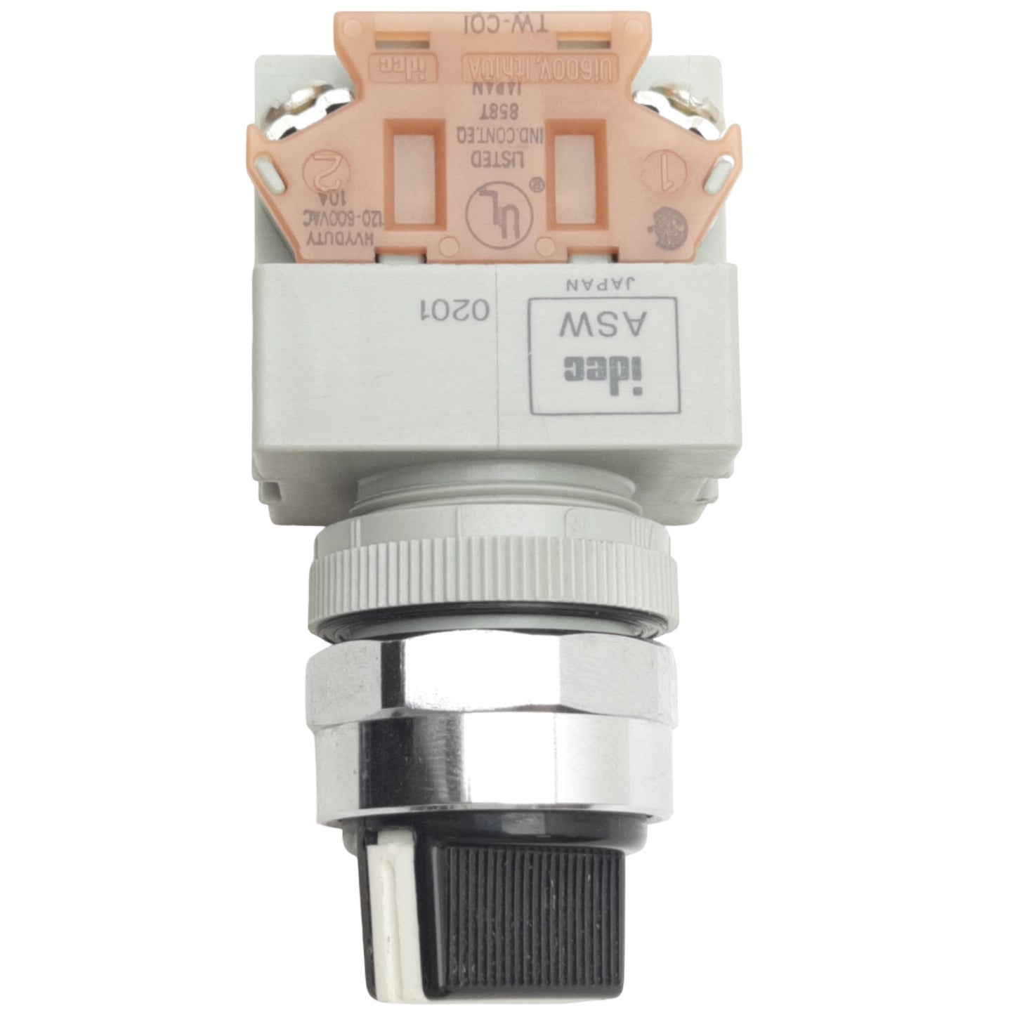Used IDEC ASW21L11-304 2-Position Maintained Selector Switch ø22mm, 1NO+1NC, 600V 10A
