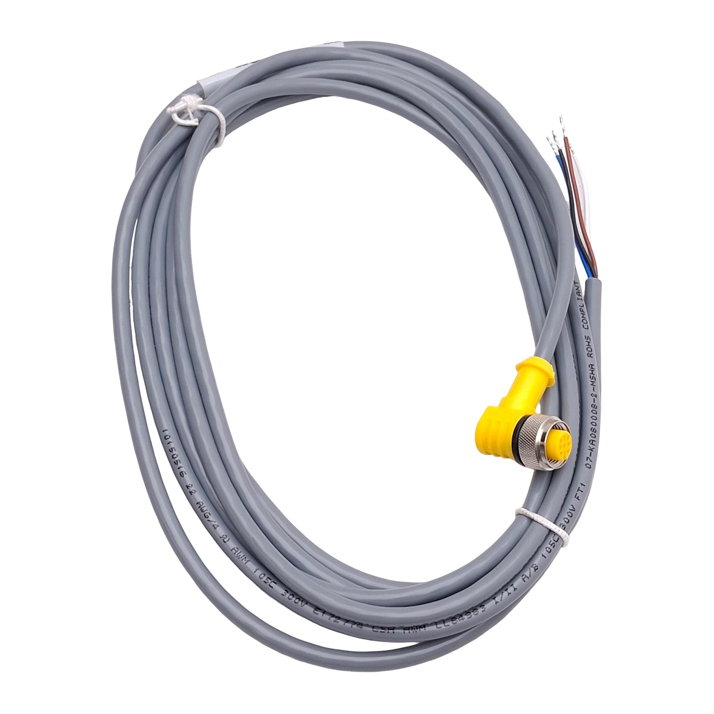 New Turck WK 4.4T-3 Cordset, 250V 4A, M12 4-Pin Female to Flying Leads, A-Code, 3m