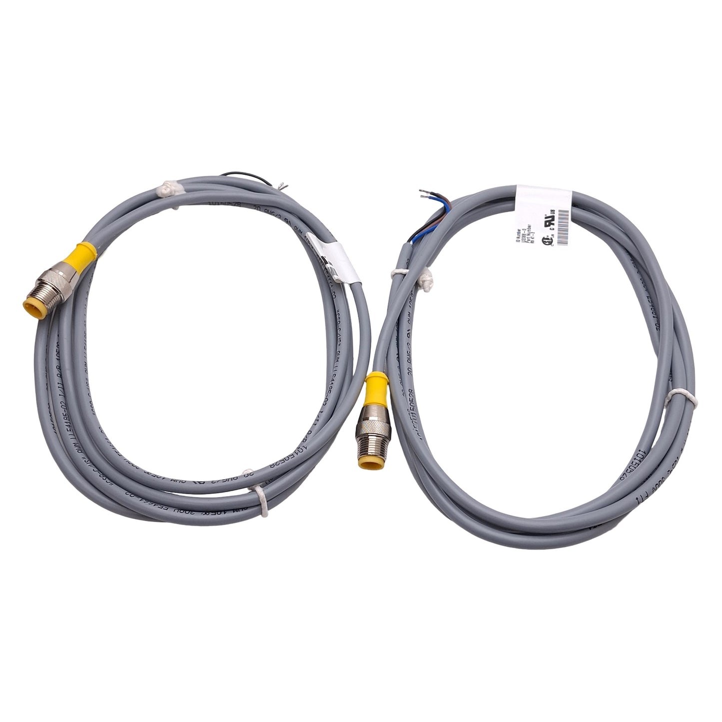 New – Open box Lot of 2 Turck RS 4T-2 Cordset, 250V 4A M12 4-Pin Male to Flying Leads A-Code 2m