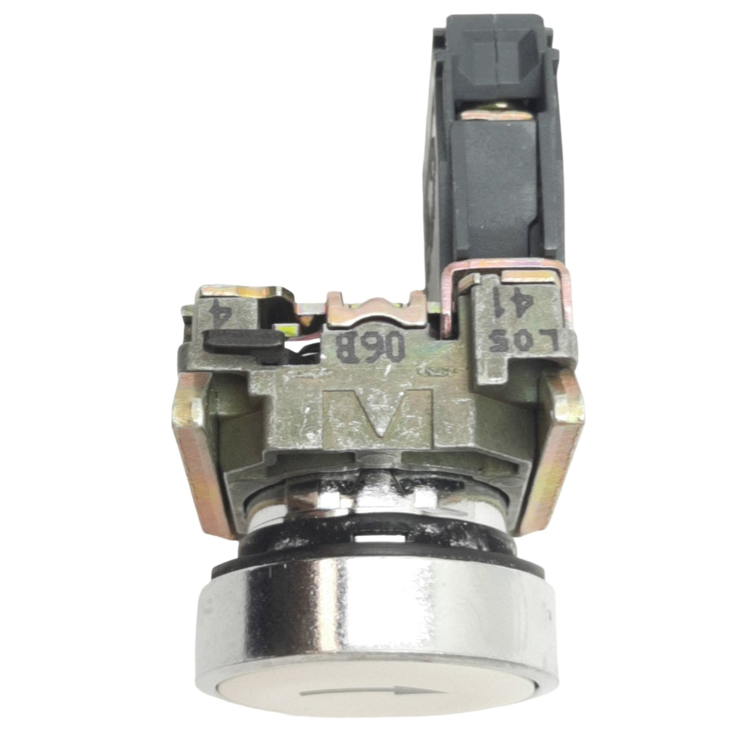 Used Schneider Electric XB4BA3341 White Momentary Right Arrow Push Button ø22mm, 1NO
