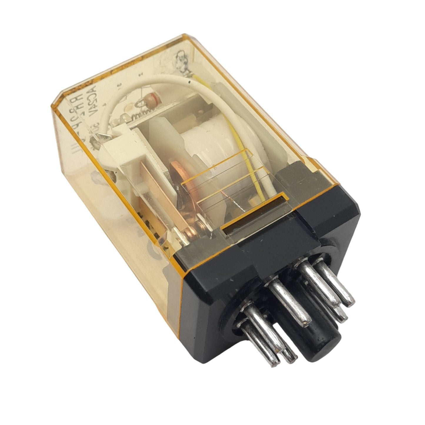 Used IDEC RR2P-ULAC24V Ice-Cube Plug-In Relay, DPDT, 8-Pin, 10A Max, 24VAC Coil