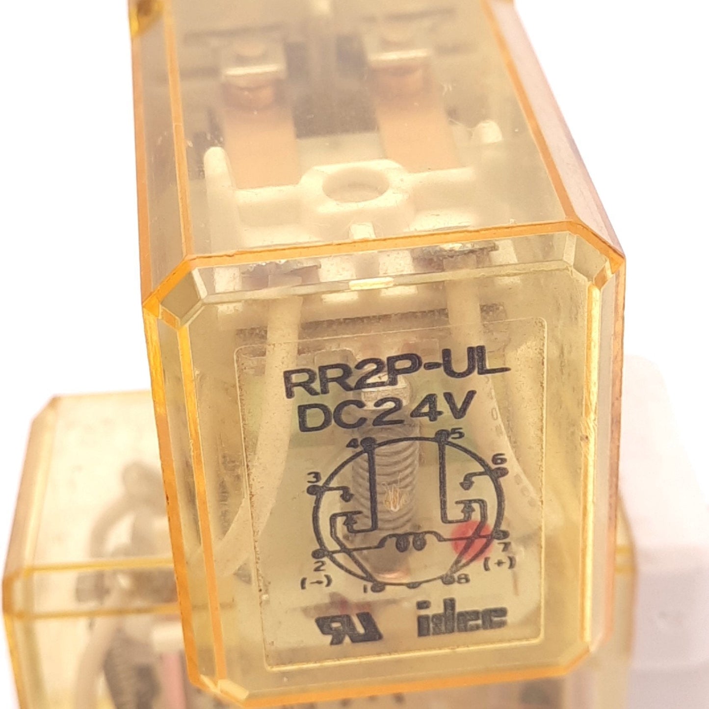 Used Lot of 4 IDEC RR2P-ULDC24V Ice-Cube Plug-In Relays, DPDT, 8-Pin, 24VDC Coil
