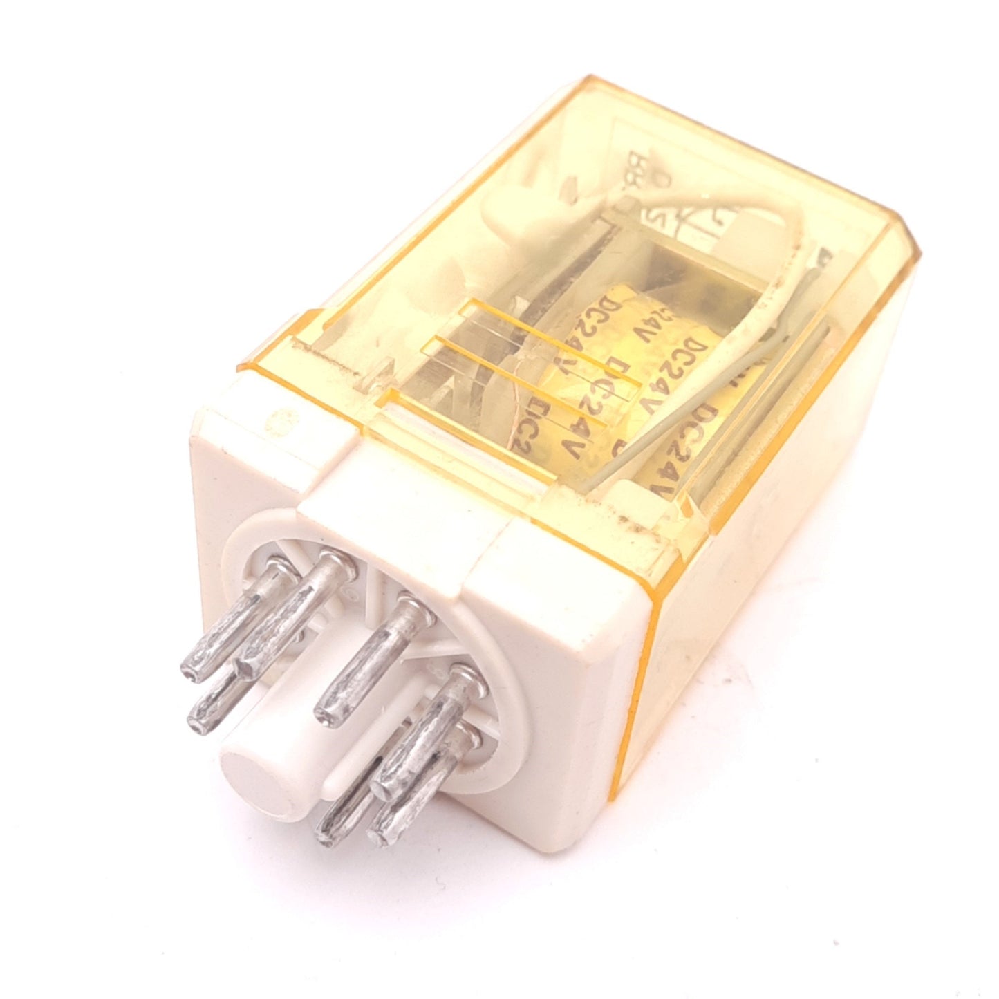 Used Lot of 4 IDEC RR2P-ULDC24V Ice-Cube Plug-In Relays, DPDT, 8-Pin, 24VDC Coil
