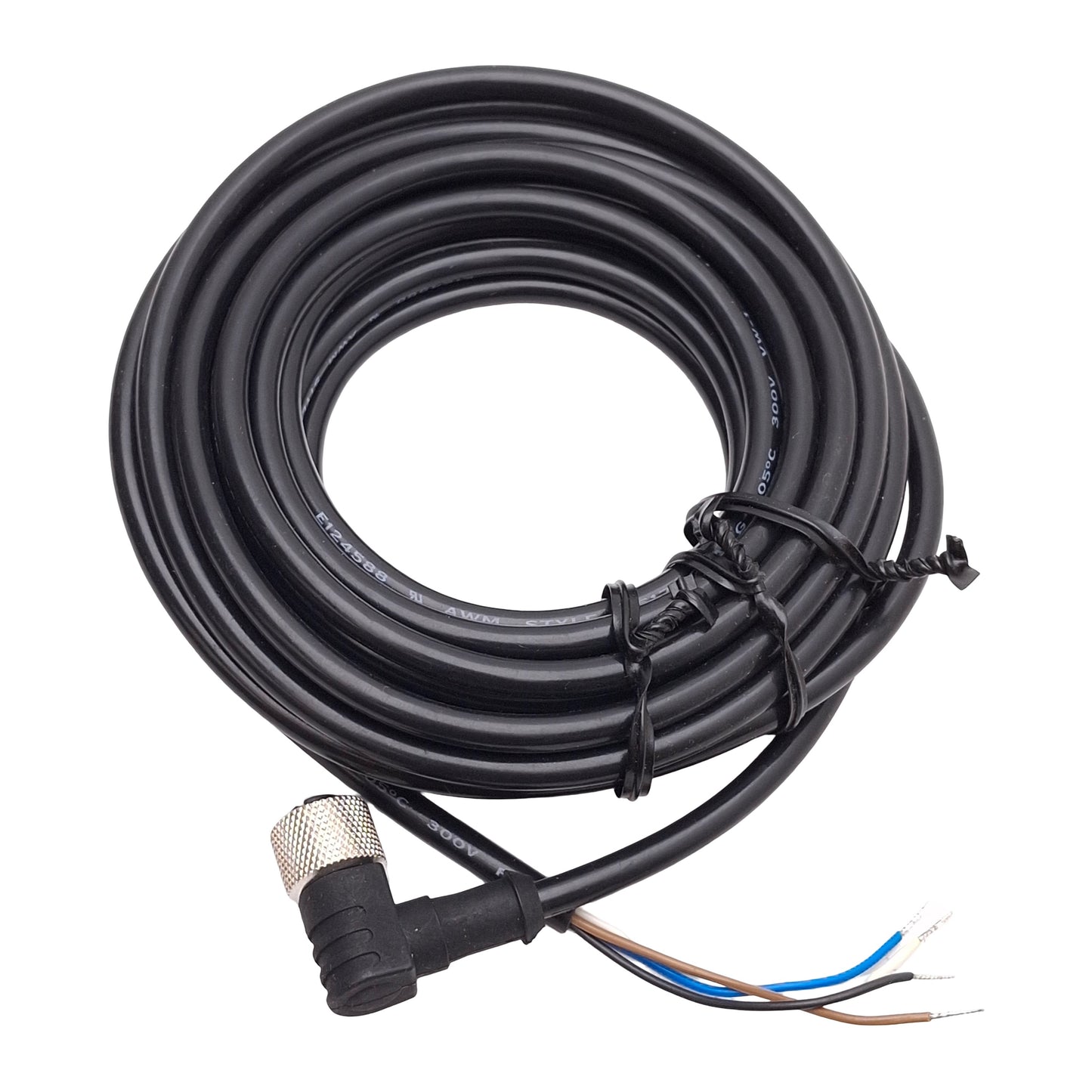 New – Open box Banner MQDC-415RA Cordset, 250V 4A, M12 Euro QD 4-Pin Female to Flying Leads, 5m