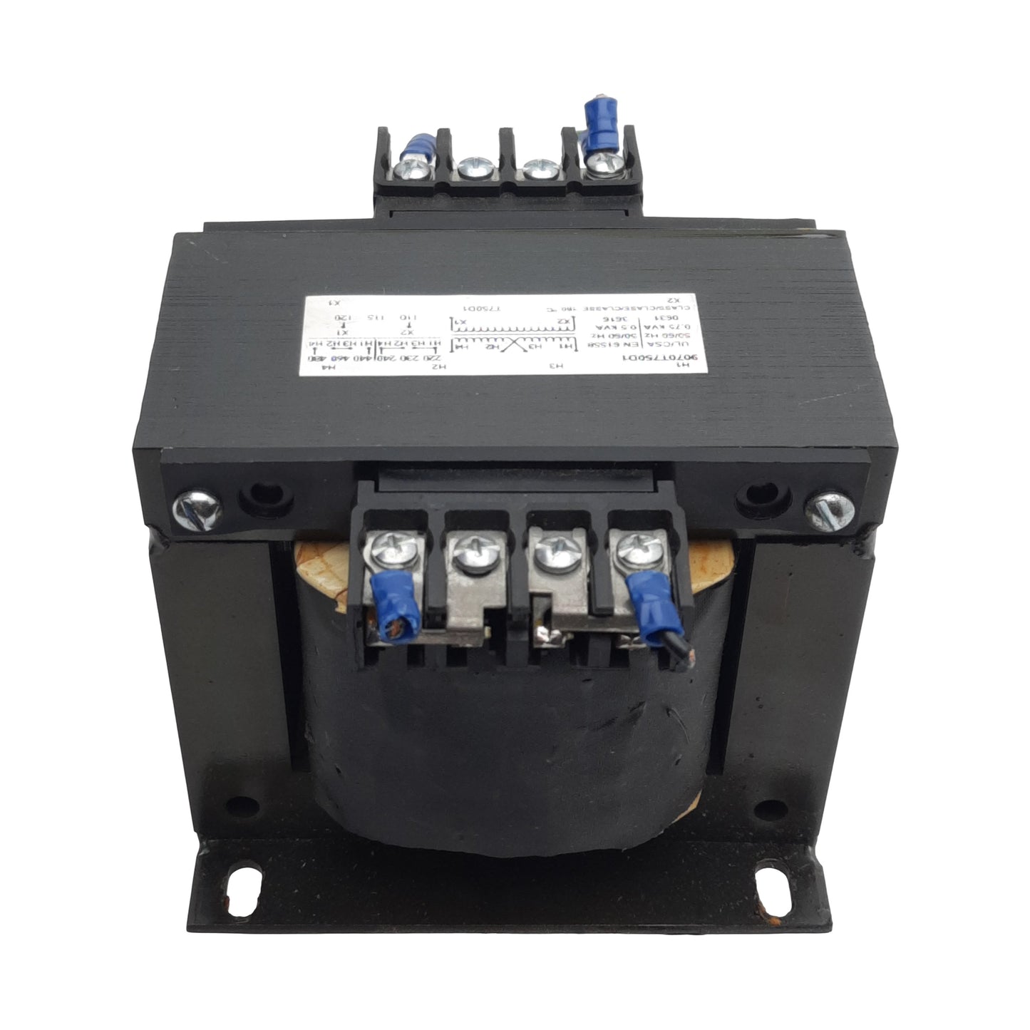 Used Square D 9070T750D1 Transformer, 1PH 750VA, 240/480VAC Primary, 120VAC Secondary