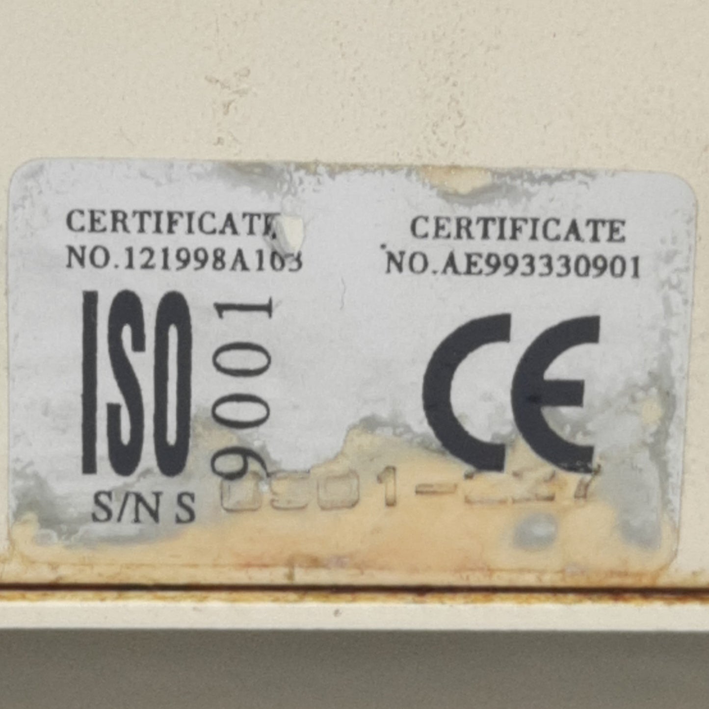 Used ISO 9001 Fiber Optic Illuminator 125V 10A Power Cable, ID: 5/8" *Missing Knob*