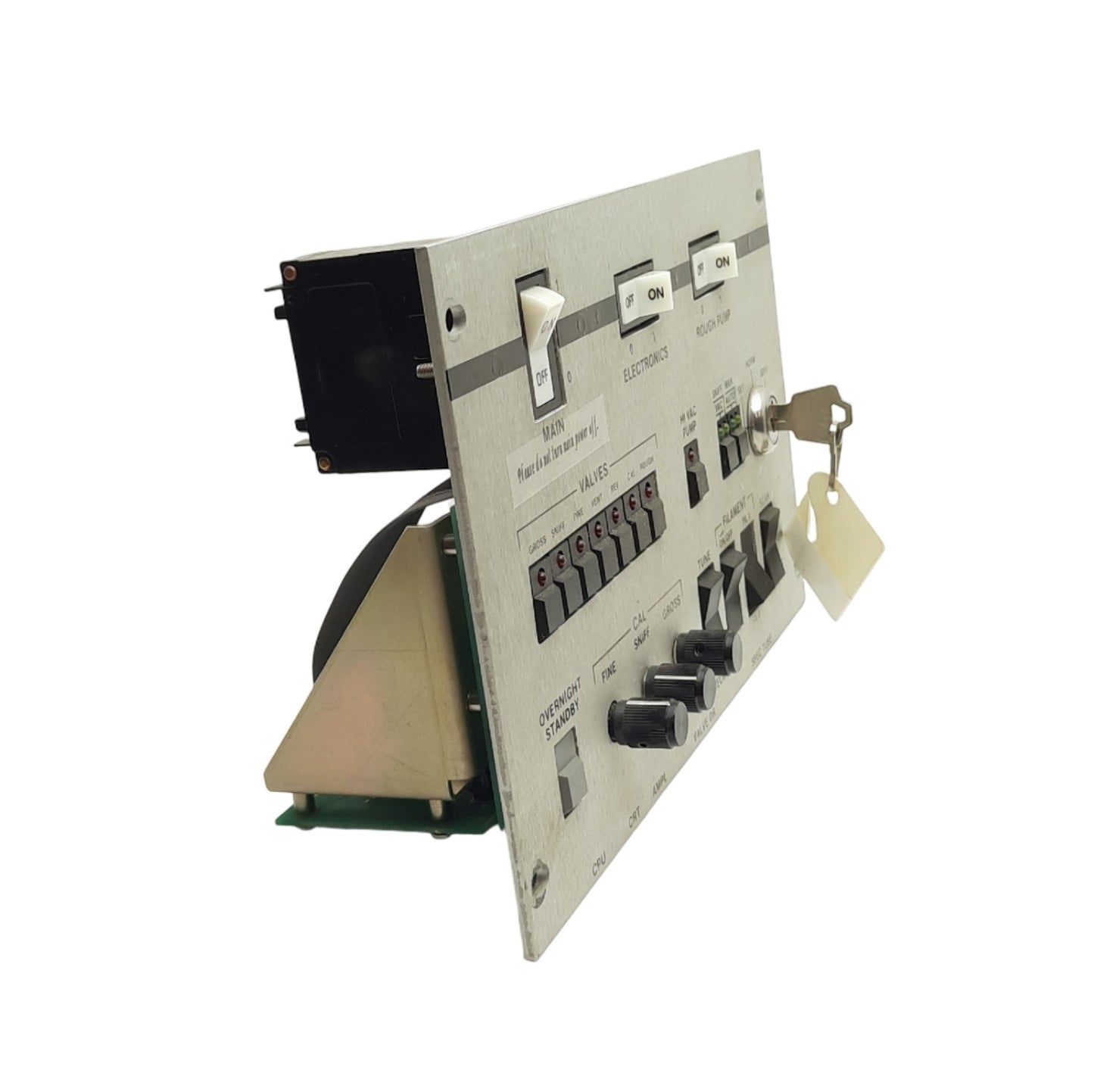 Used Veeco 8316-215-00 MS-34TD Dual Port Helium Leak Detector Font Interface Panel