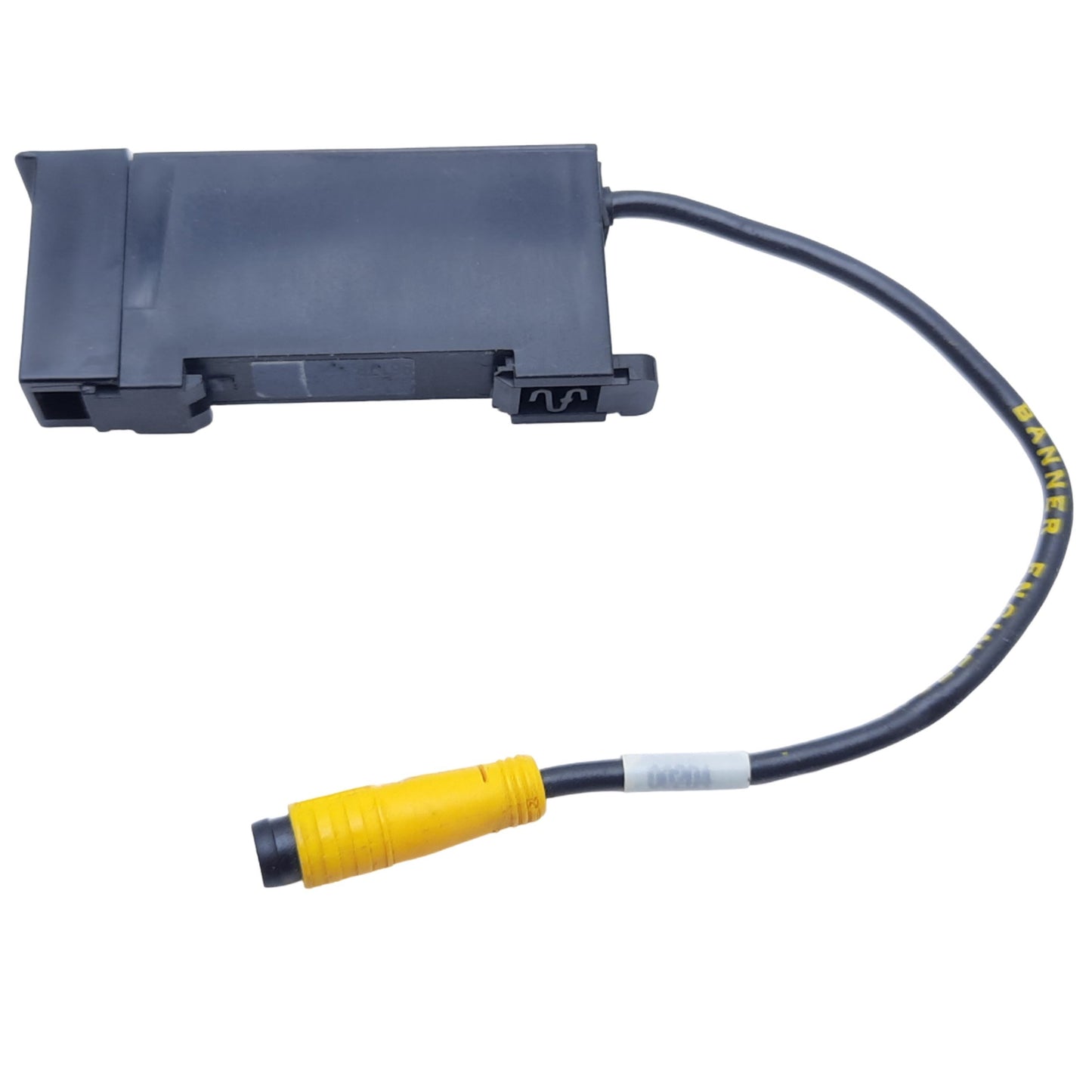 Used Banner D12SN6FPHQ Fiber Optic Sensor, Cable 6", 4-Pin, Output NPN, 10-30V DC