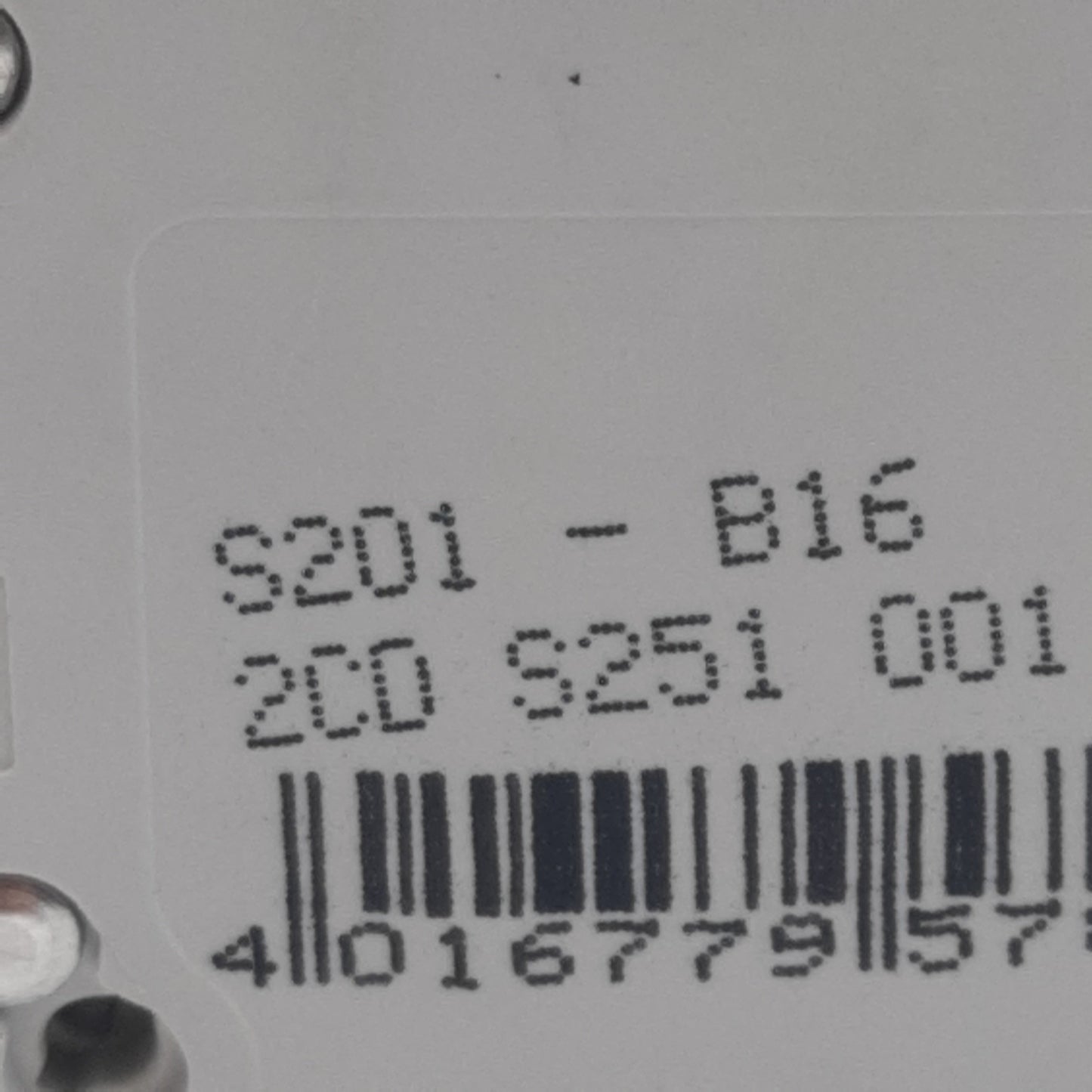 Used Lot of 2 ABB S201-B16 Circuit Breaker, 1-Pole, 16A 230/400VAC, B-Curve, DIN Rail
