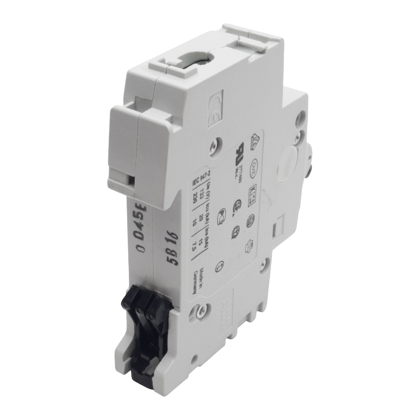 Used Lot of 2 ABB S201-B16 Circuit Breaker, 1-Pole, 16A 230/400VAC, B-Curve, DIN Rail