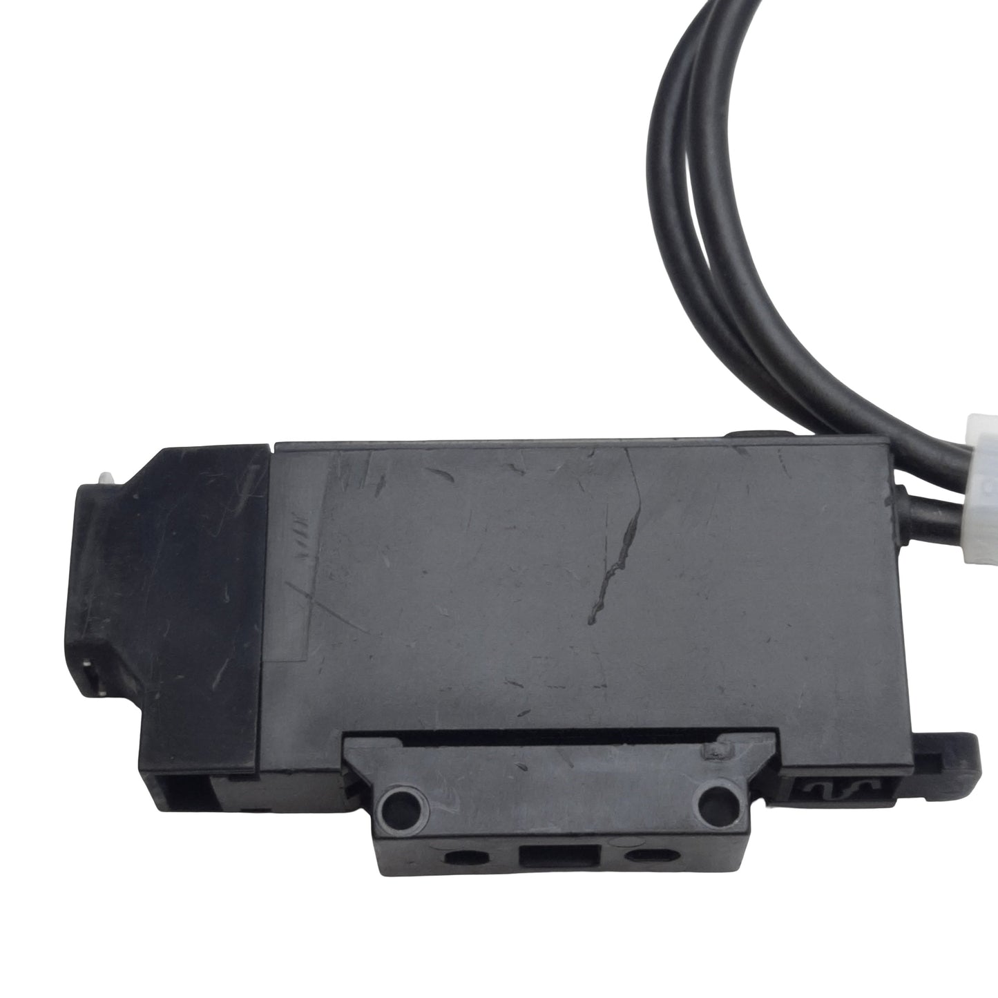 Used Banner D12EN6FV Fiber Optic Sensor, SPST NPN, 150mA, 10-30VDC, 5-Wire Lead, 0.3m