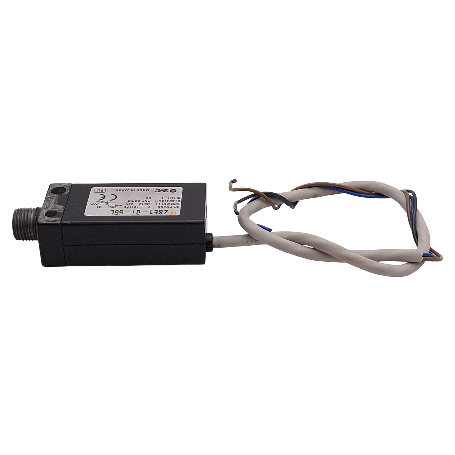 Used SMC ZSE1-01-55L Vacuum Switch, 0 to -101kPa, PNP Output, R1/8, 12-24VDC