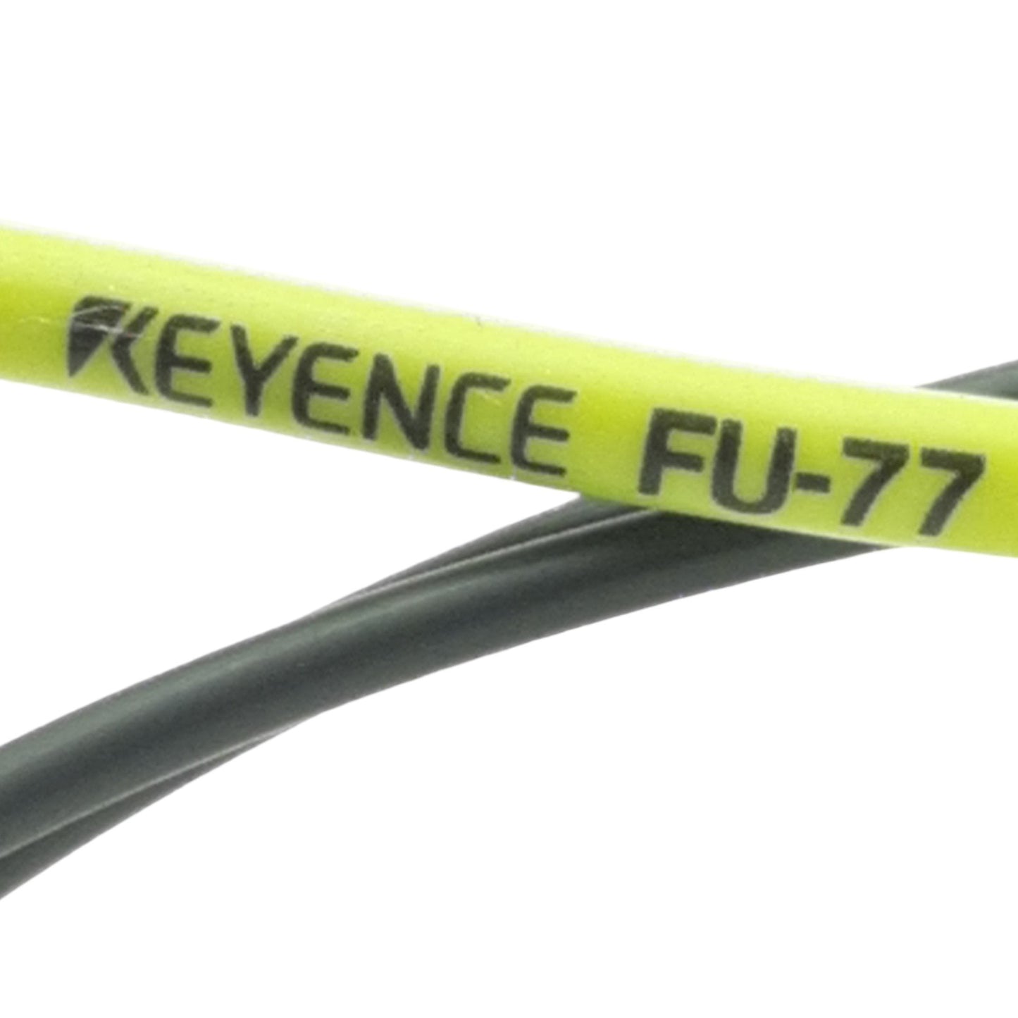 Used Lot of 2 Keyence FU-77 Fiber Optic Cable Sensor ø1.13mm Optical Axis, ø2.2 Fiber