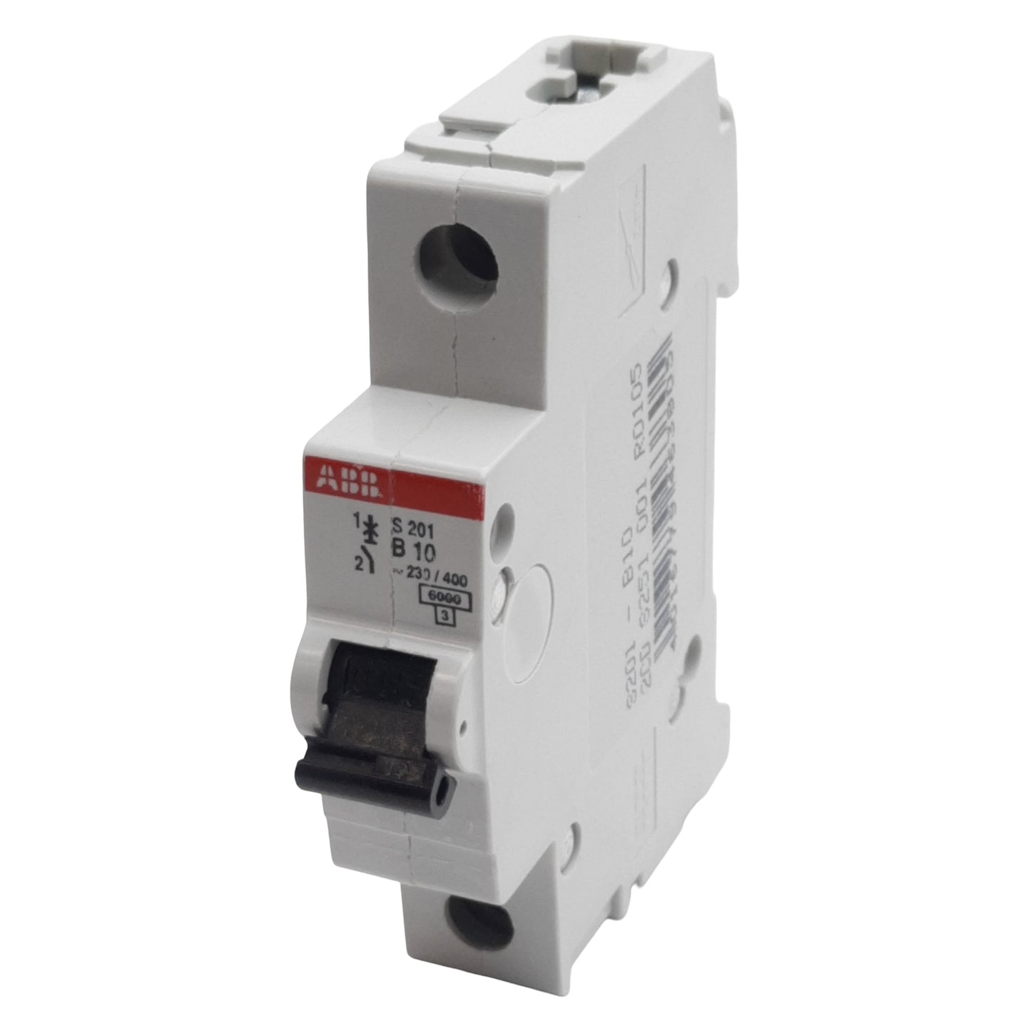 Used ABB S201-B10 Circuit Breaker, 1-Pole, 10A 230/400VAC, B-Curve, DIN Rail