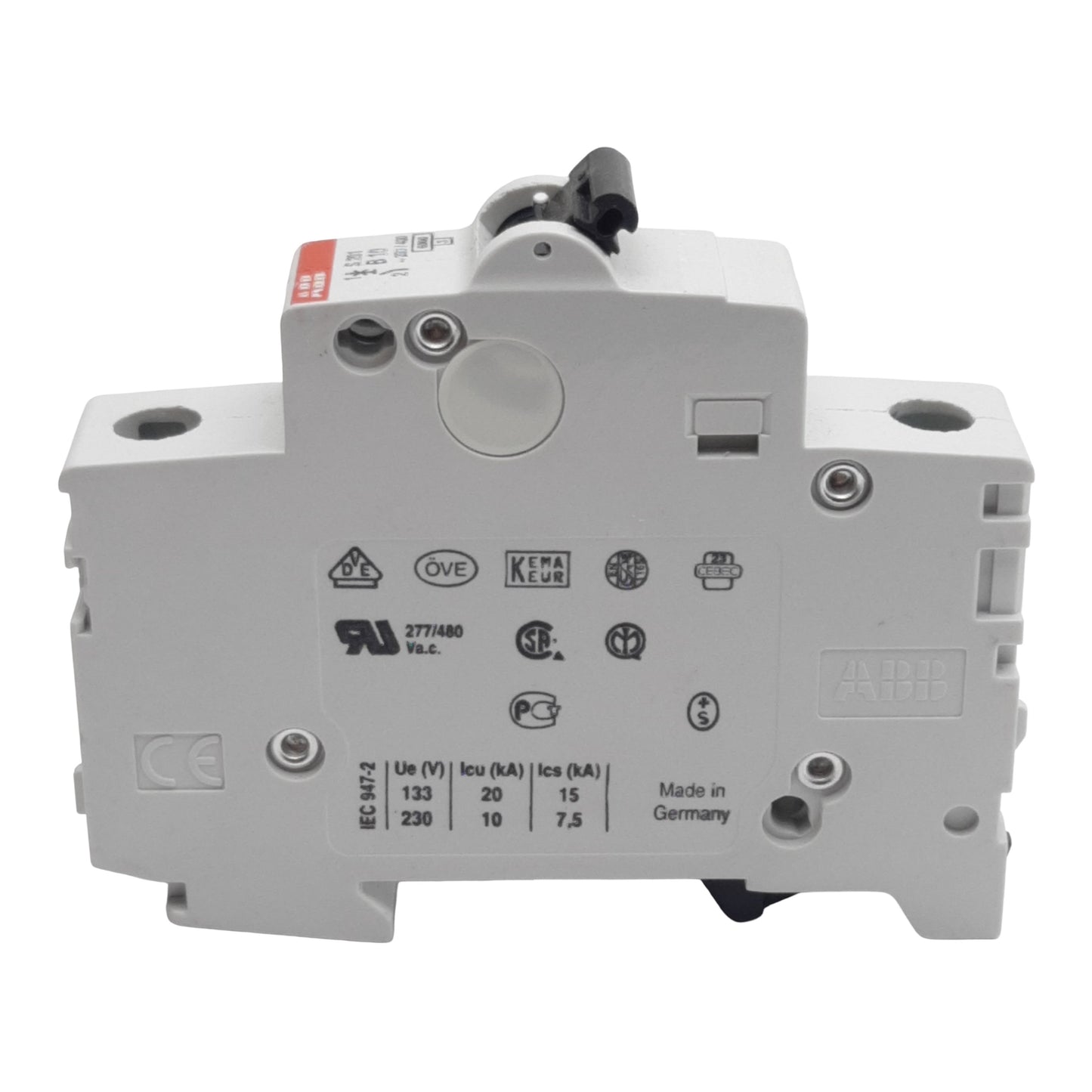 Used ABB S201-B10 Circuit Breaker, 1-Pole, 10A 230/400VAC, B-Curve, DIN Rail