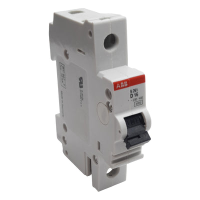 Used ABB S261-D16 Circuit Breaker, 1-Pole, 16A 230/400VAC, D-Curve, DIN Rail