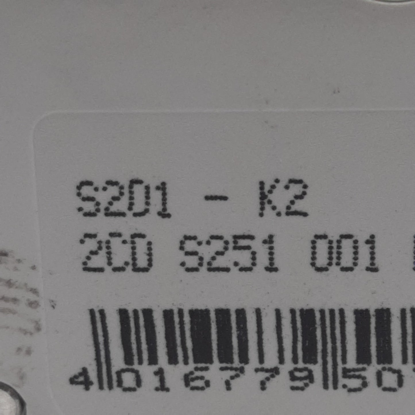 Used Lot of 2 ABB S201-K2 Circuit Breaker, 1-Pole, 2A 230/400VAC, K-Curve, DIN Rail