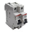 Used Lot of 2 ABB S201-K2 Circuit Breaker, 1-Pole, 2A 230/400VAC, K-Curve, DIN Rail