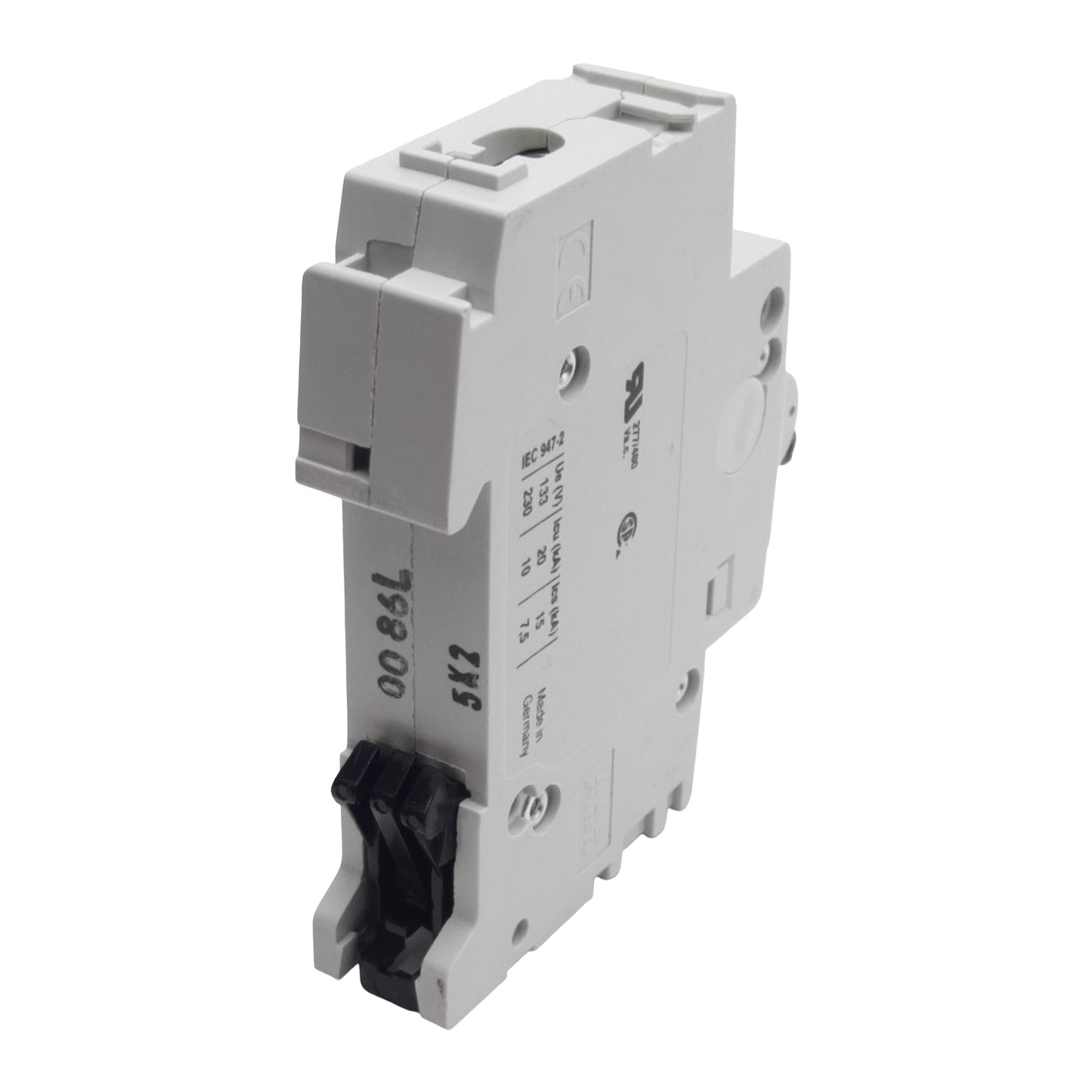 Used Lot of 2 ABB S201-K2 Circuit Breaker, 1-Pole, 2A 230/400VAC, K-Curve, DIN Rail