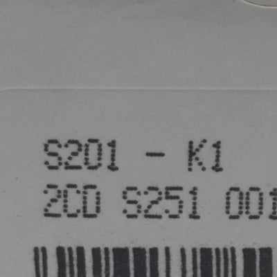 Used ABB S201-K1 Circuit Breaker, 1-Pole, 1A 230/400VAC, K-Curve, DIN Rail Mount