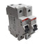 Used Lot of 2 ABB S261-C6 Circuit Breaker, 1-Pole, 6A 230/400VAC, C-Curve, DIN Rail