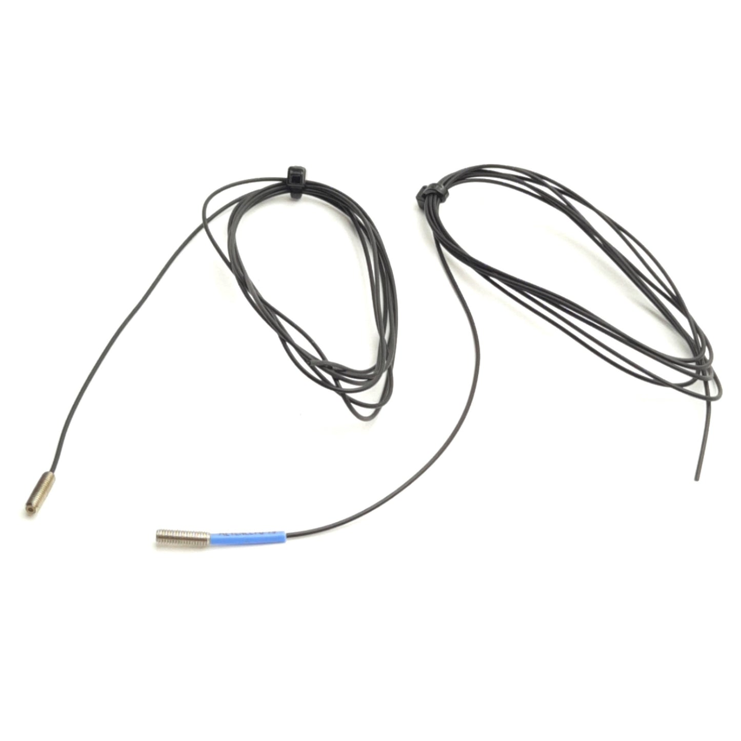 Used Lot of 2 Keyence FU-79 Fiber Optic Cable, 1m Length, ø1.0mm Bundle, M3 Thread