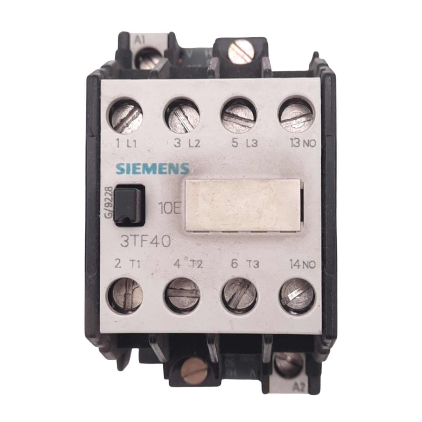 Used Siemens 3TF4010-0A IEC Contactor, 3-Pole + 1NO, 3-Phase 7.5hp Max, 220VAC Coil
