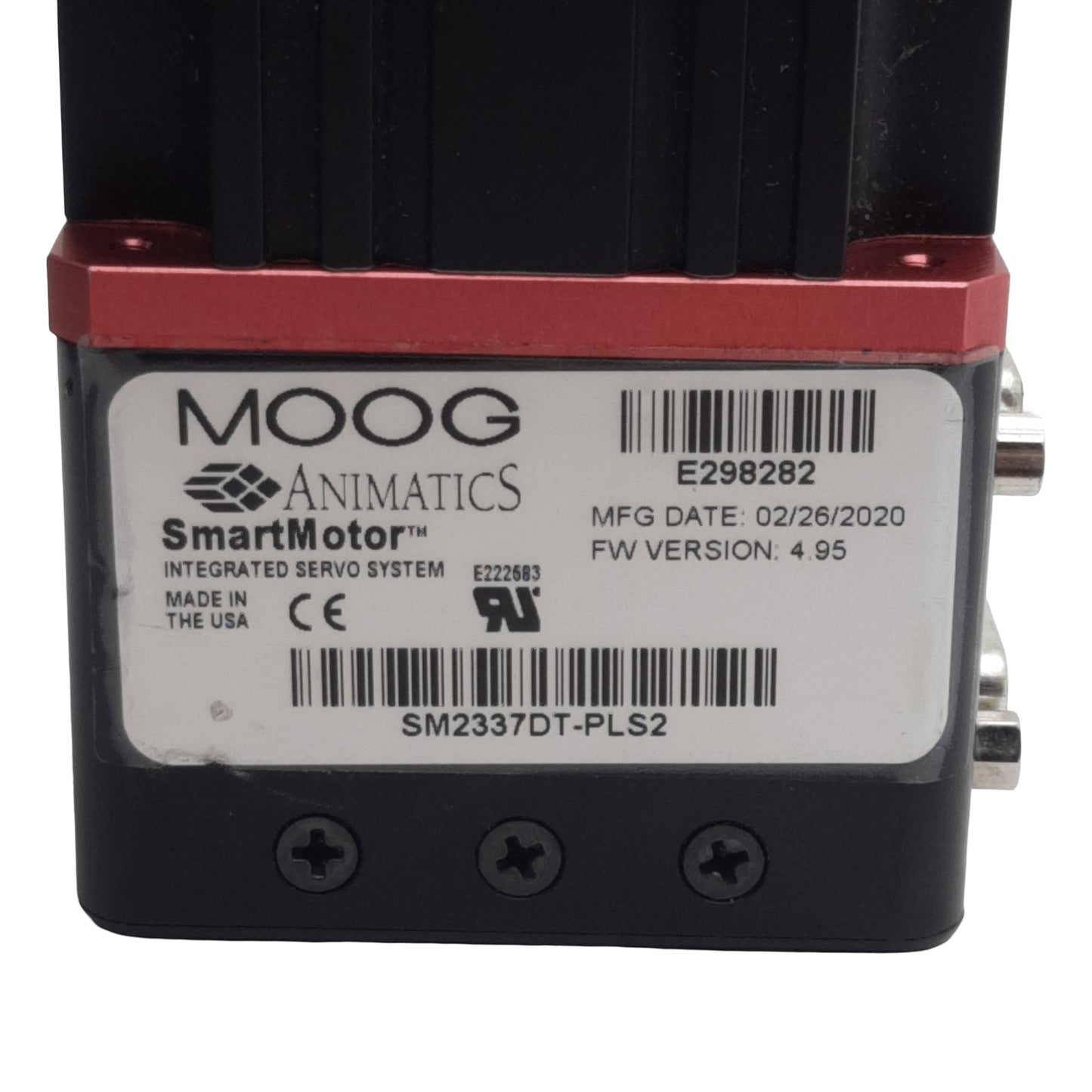 Used Moog Animatics SM2337DT-PLS2 Servo Motor 4.52A 48VDC ø0.25" Shaft 4000rpm 1.11Nm