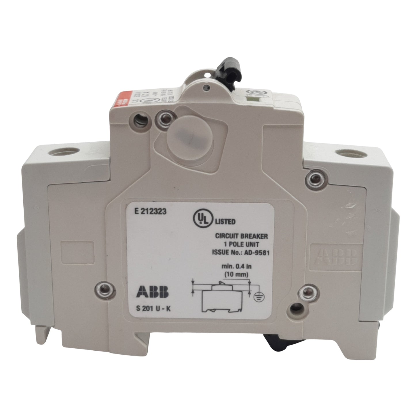 Used Lot of 2 ABB S201U-K2 Circuit Breaker, 1-Pole, 2A 240VAC, K-Curve, DIN Rail